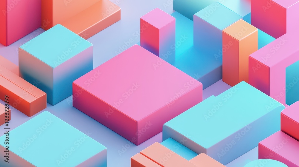 A background design featuring abstract geometric blocks rendered in 3D. A background design featuring abstract geometric blocks rendered in 3D.