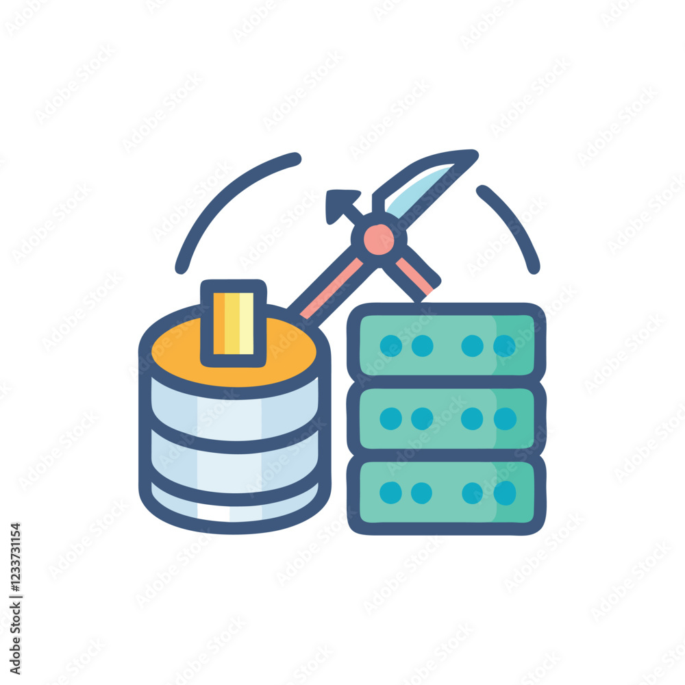 Comprehensive Data Mining Icon for Business Intelligence Comprehensive Data Mining Icon for Business Intelligence
