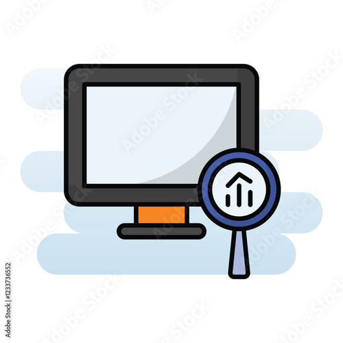 Monitoring vector icon