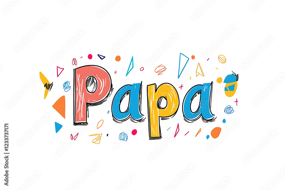 layful Hand Drawn Papa Typography layful Hand Drawn Papa Typography