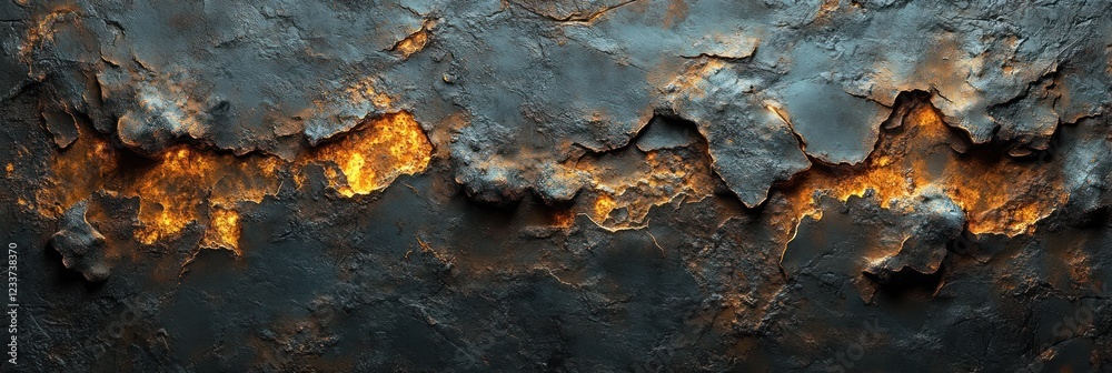 Fiery Crackled Lava Rock Texture: A Glowing Volcanic Surface Fiery Crackled Lava Rock Texture: A Glowing Volcanic Surface