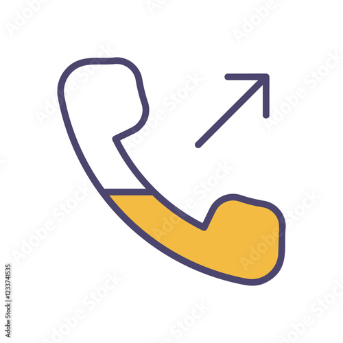 Outgoing Call  icon. Userinter face icon design. vector graphic