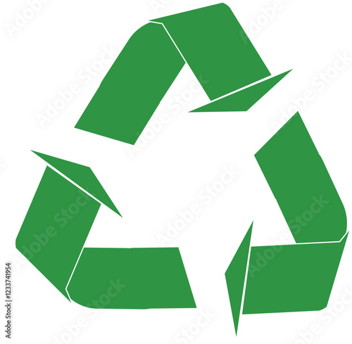 recycle symbol on white