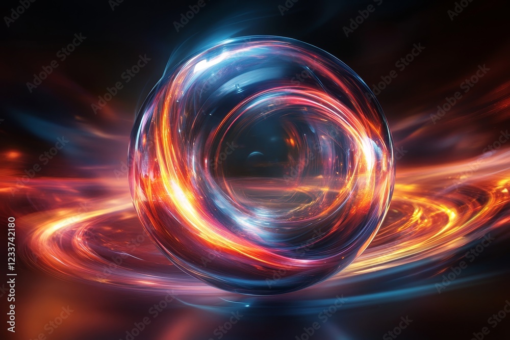 Abstract 3D rendering of a glowing mesh sphere. Futuristic low-poly sci-fi shape., Generative AI Abstract 3D rendering of a glowing mesh sphere. Futuristic low-poly sci-fi shape., Generative AI