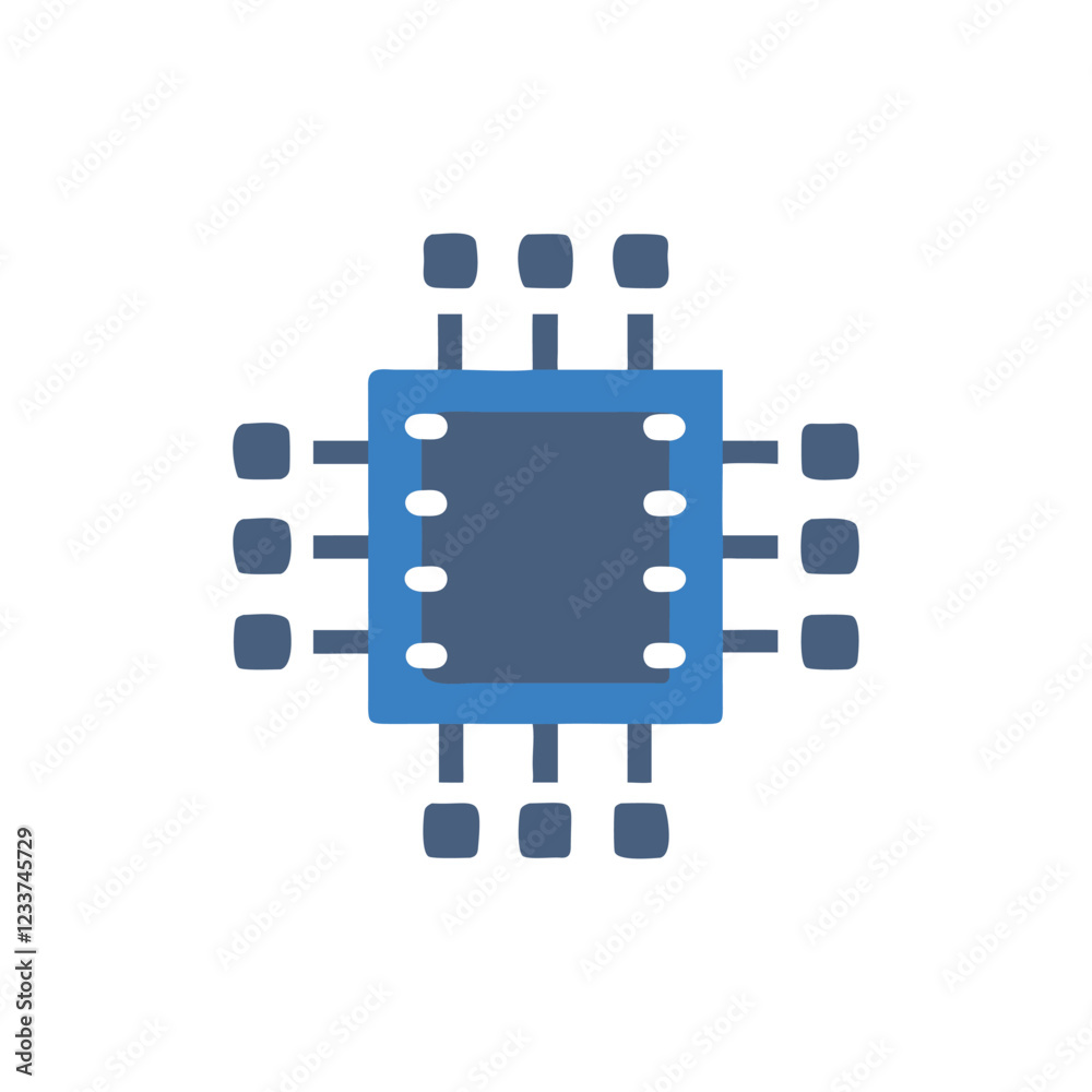 Essential Integrated Circuit Icon for Engineering Essential Integrated Circuit Icon for Engineering