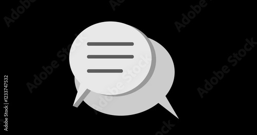Bubble chatting rotate 3d
