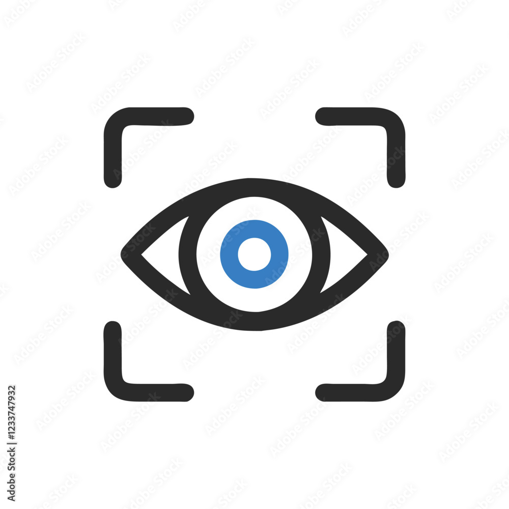 Essential Iris Scan Icon for Biometric Security Essential Iris Scan Icon for Biometric Security