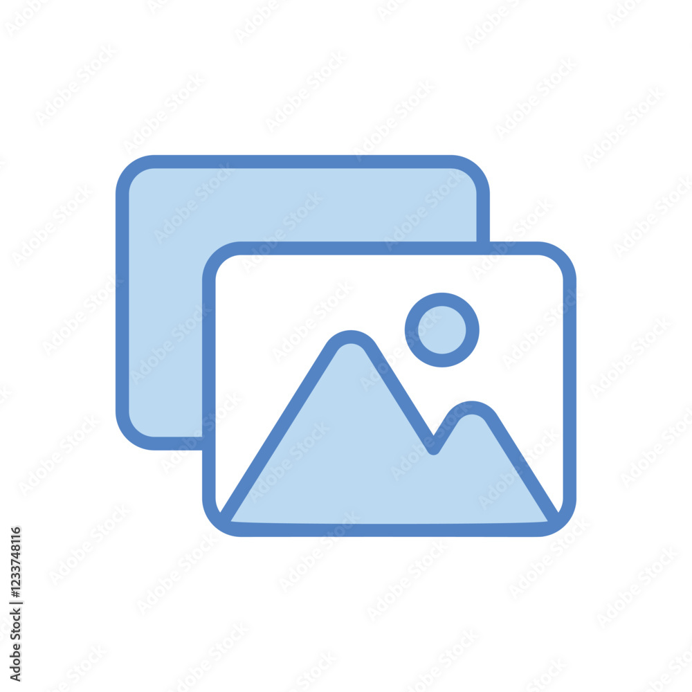 Gallery icon. Userinter face icon design. vector graphic Gallery icon. Userinter face icon design. vector graphic