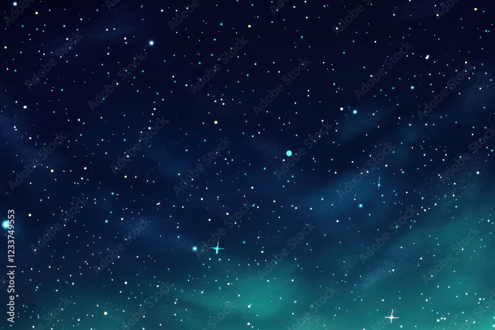 Fototapeta premium Starry sky background with aurora universe night space.