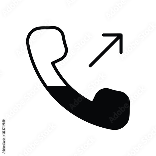 Outgoing Call  icon. Userinter face icon design. vector graphic