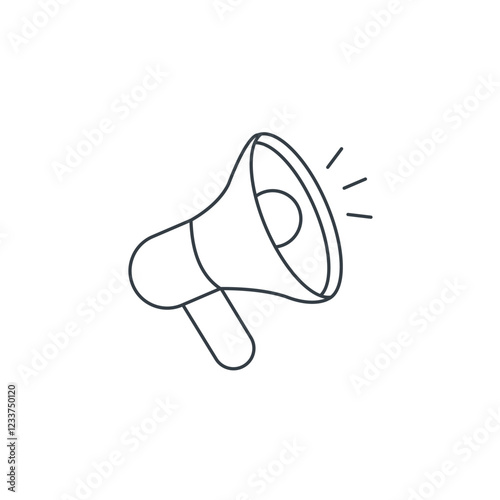 Megaphone icon symbol vector illustration isolated on white background