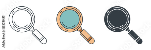 Magnifying Glass icon symbol vector illustration isolated on white background