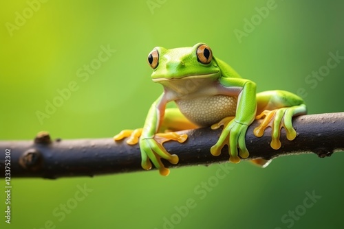 Gliding frog amphibian wildlife reptile.