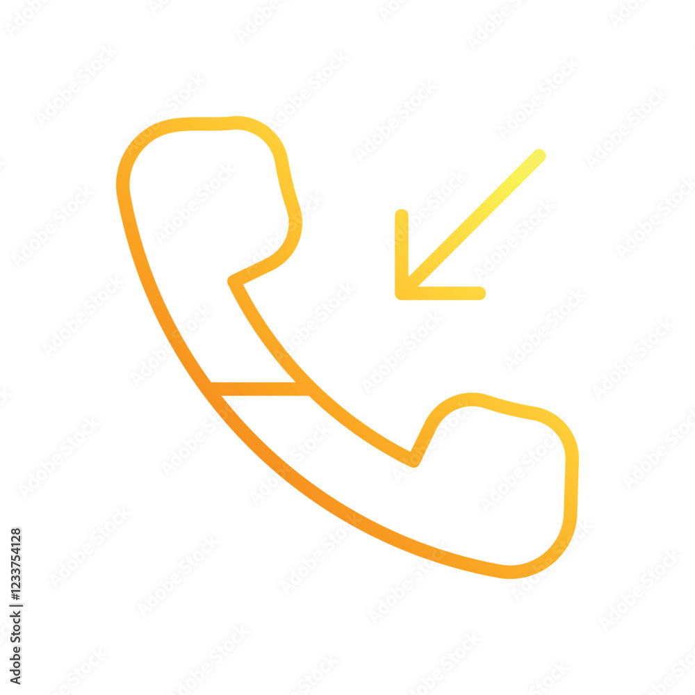 Incomming Call icon. Userinter face icon design. vector graphic Incomming Call icon. Userinter face icon design. vector graphic