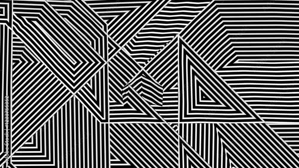 Abstract background with black and white stripes. Seamless loop video.Video wallpaper 4k. Abstract background with black and white stripes. Seamless loop video.Video wallpaper 4k.