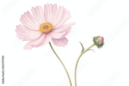 Cosmos flower petal plant.