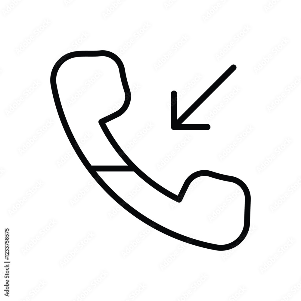 Incomming Call icon. Userinter face icon design. vector graphic Incomming Call icon. Userinter face icon design. vector graphic