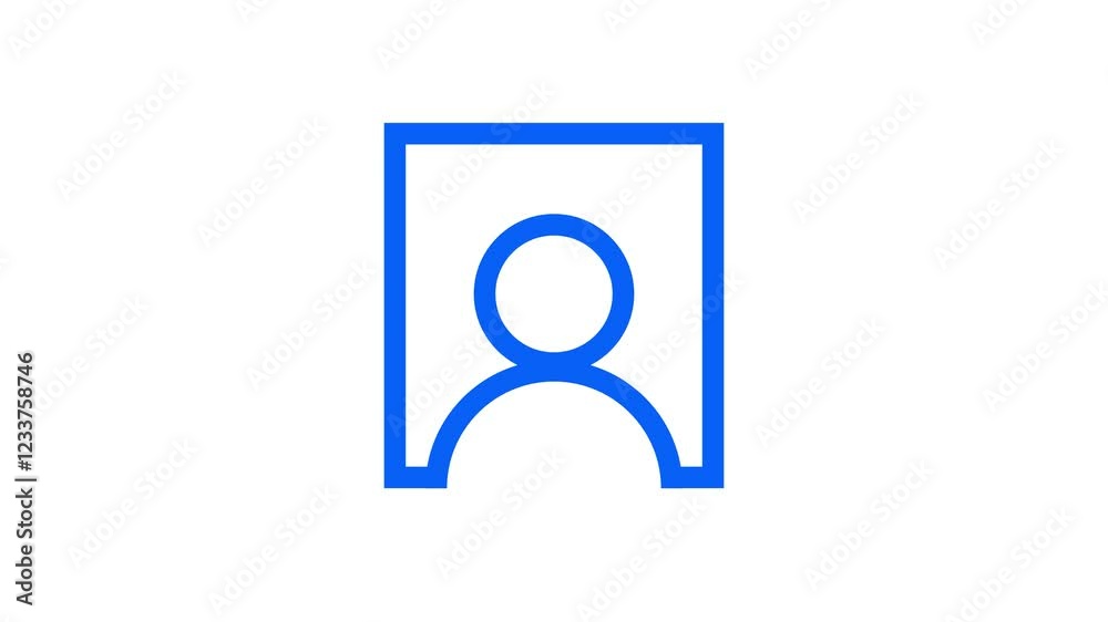 Contact stroke icon animation Contact stroke icon animation