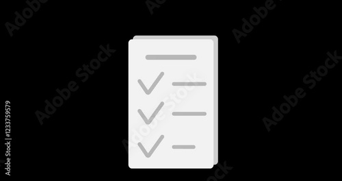 Checklist on document paper
