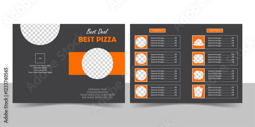 Unique Vector Food Menu Design Layout