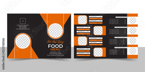 Unique Vector Food Menu Layout