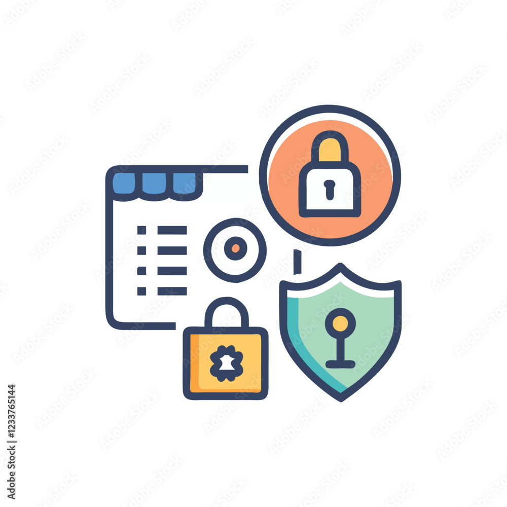 Comprehensive SIEM Icon for Cybersecurity Comprehensive SIEM Icon for Cybersecurity