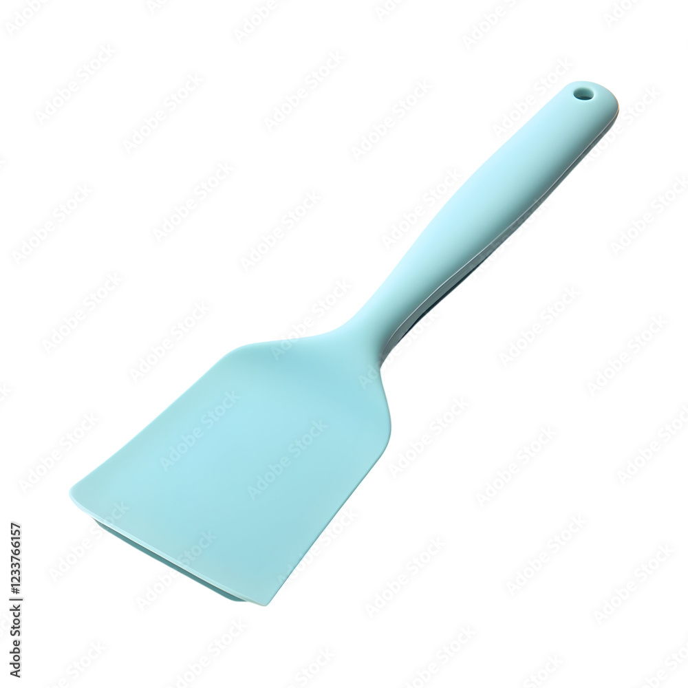 Sleek Silicone Dough Scraper with Handle Isolated on Transparent Background Sleek Silicone Dough Scraper with Handle Isolated on Transparent Background