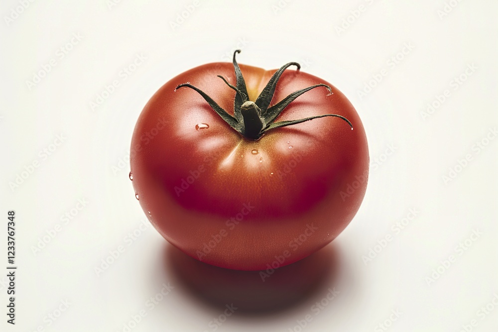 close-up photograph of a perfectly ripe red tomato close-up photograph of a perfectly ripe red tomato