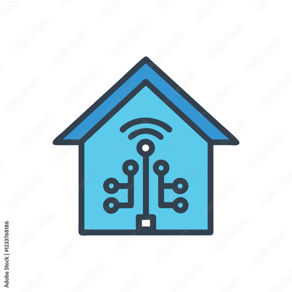 Fototapeta premium Efficient Smart Home Icon