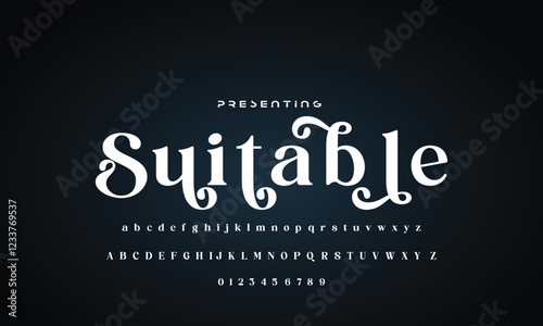 Luxury beauty font alphabet logo. Typography beautiful fashion elegant classic letters serif italic fonts wedding vintage retro casters logos. vector illustration