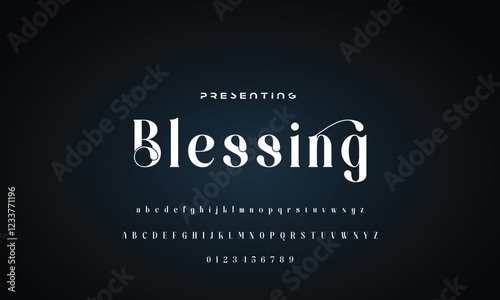 Luxury beauty font alphabet logo. Typography beautiful fashion elegant classic letters serif italic fonts wedding vintage retro casters logos. vector illustration