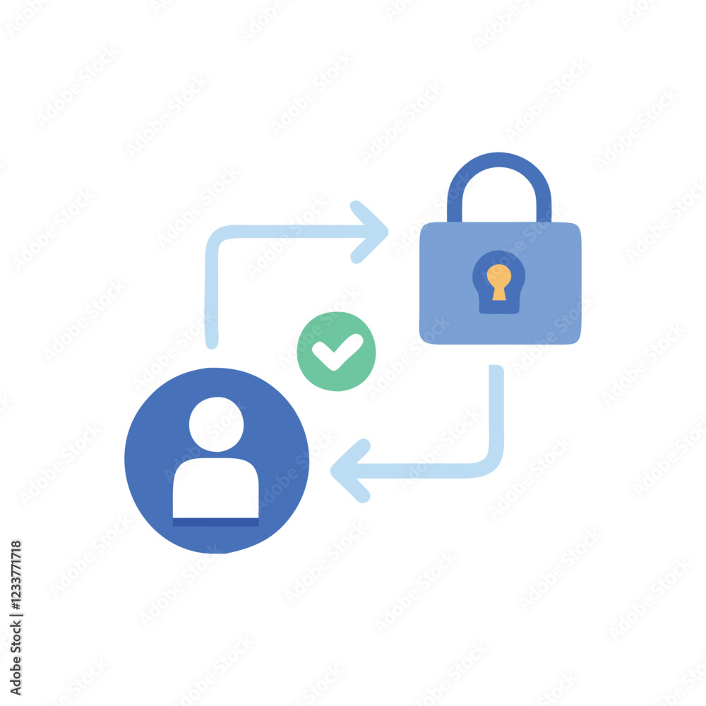 Single Sign-On Technology Icon Single Sign-On Technology Icon
