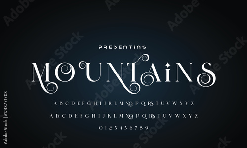 Luxury beauty font alphabet logo. Typography beautiful fashion elegant classic letters serif italic fonts wedding vintage retro casters logos. vector illustration