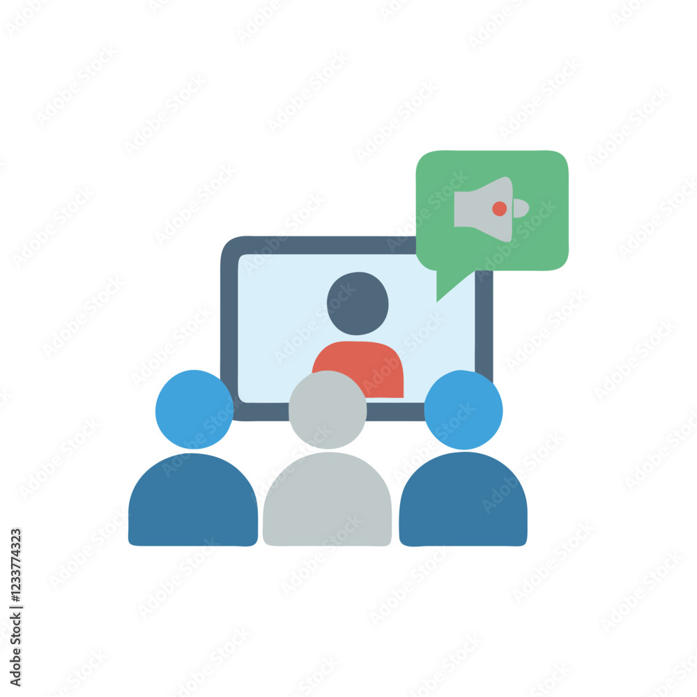 Icon of Video Conference for Online Meetings Icon of Video Conference for Online Meetings