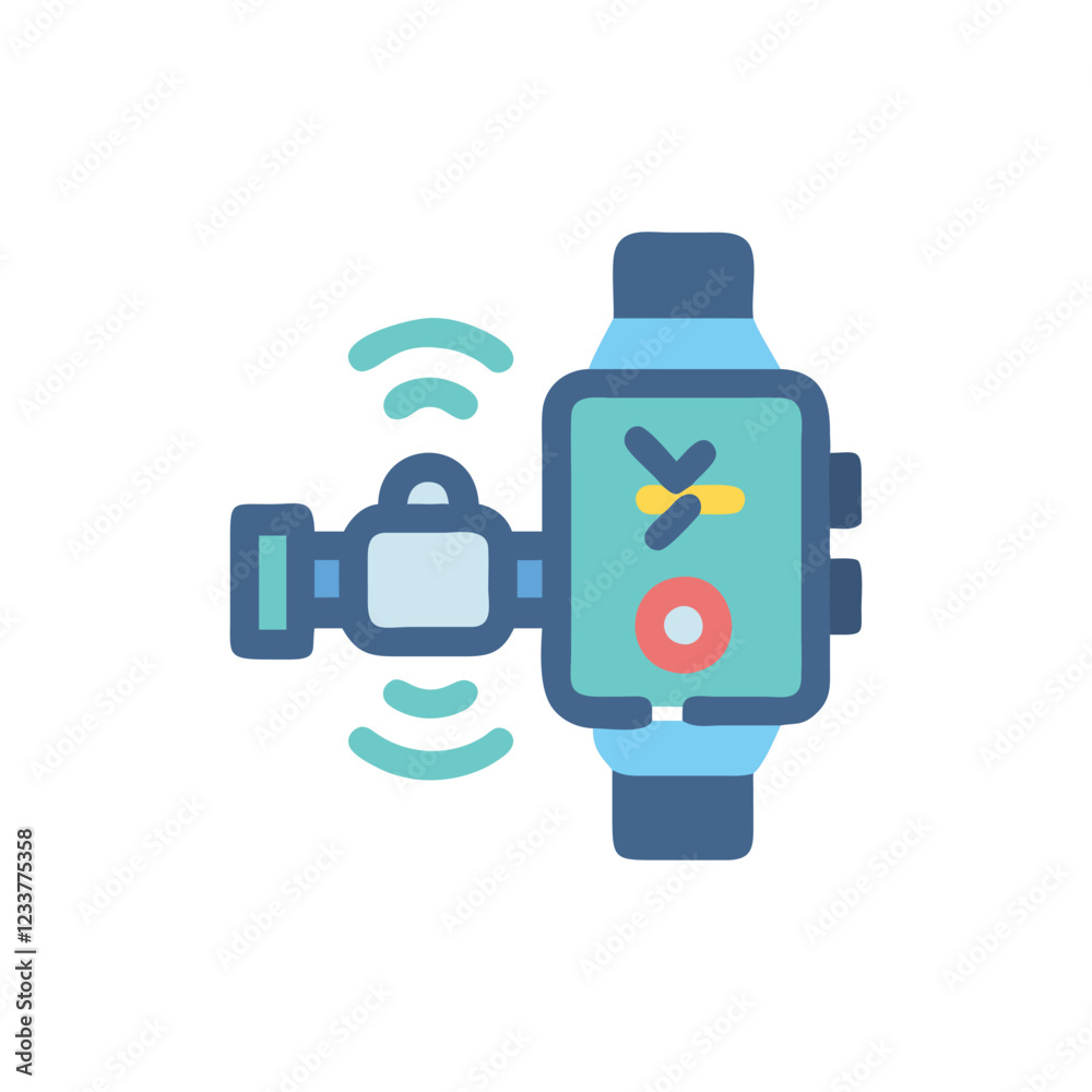 Wearable Technology Icon for Health Tracking Wearable Technology Icon for Health Tracking