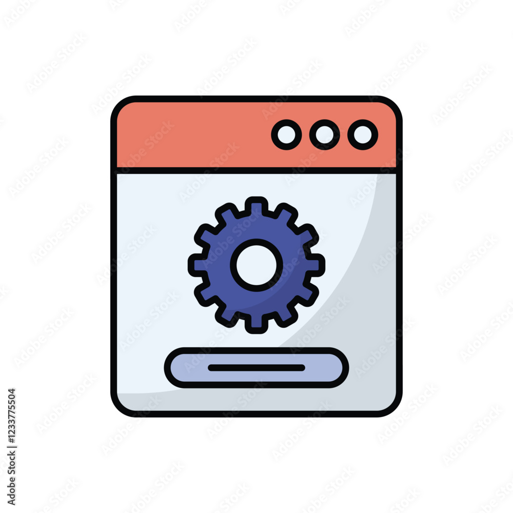 Web Setting vector icon Web Setting vector icon