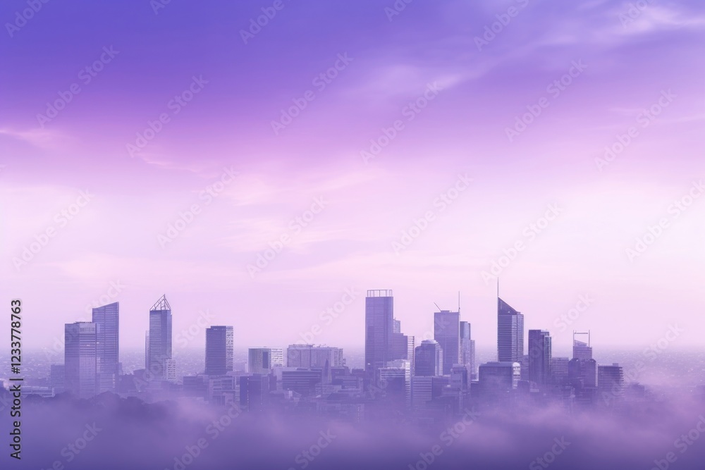 Skyline buildings city fog architecture. Skyline buildings city fog architecture.