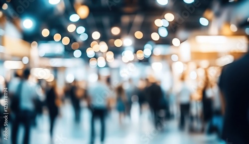 Wallpaper Mural abstract scene, blending blurred lights and silhouettes, embodies city dynamics, perfect for projects focused on urban business and connectivity themes. Torontodigital.ca