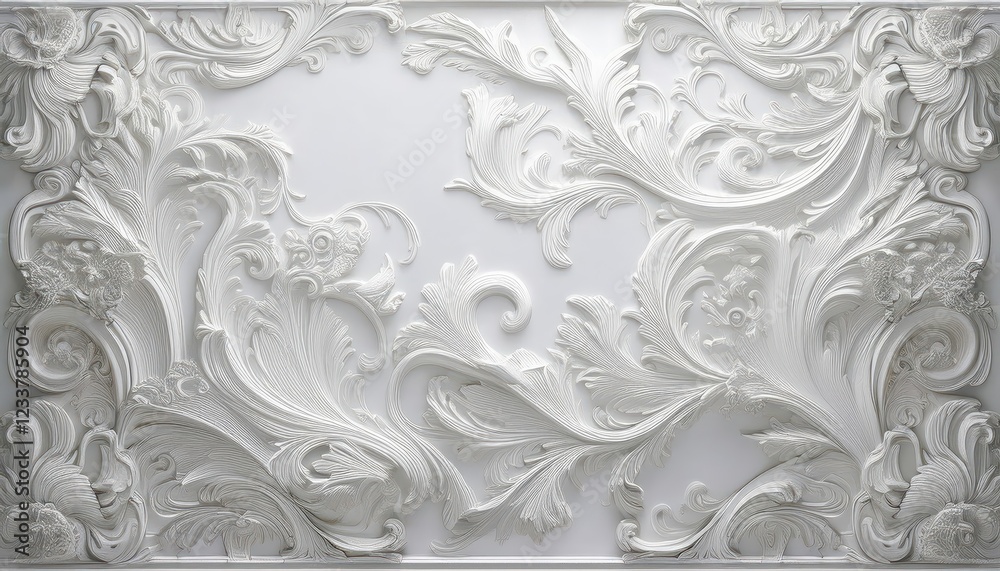 Elegant Baroque Interior with Striking White Backdrop, Showcasing Intricate Detail and Rich Textures, Perfect for Classic Art or Design Inspiration. Elegant Baroque Interior with Striking White Backdrop, Showcasing Intricate Detail and Rich Textures, Perfect for Classic Art or Design Inspiration.