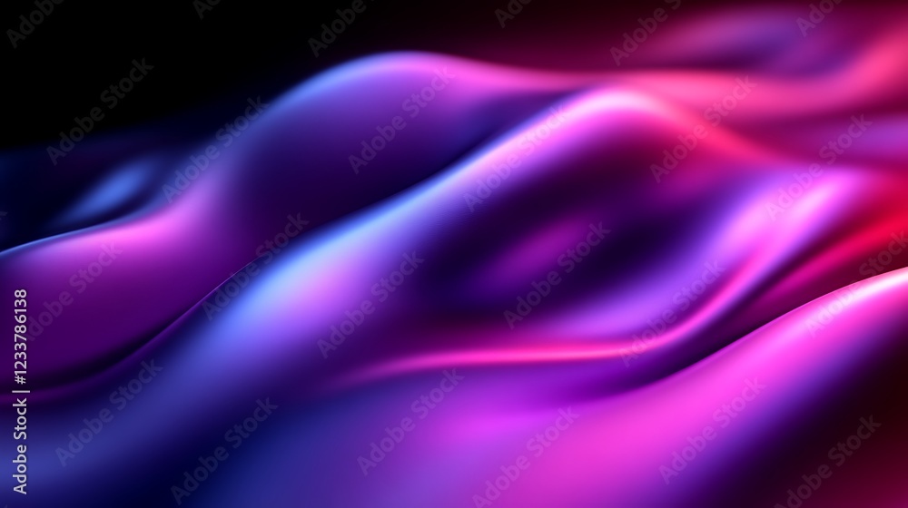 Fototapeta premium Abstract Purple and Blue Swirling Waves Design