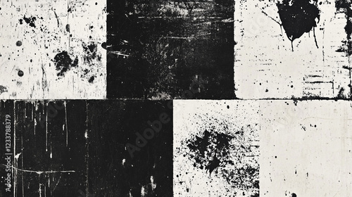 Wallpaper Mural Black polaroid border frame front and back. empty old vintage black scratched torn poster set Torontodigital.ca