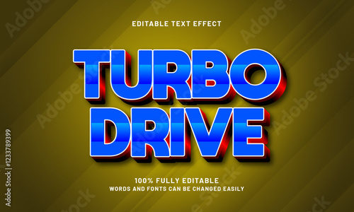 turbo drive editable text effects with a speed and race theme