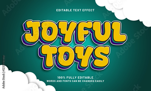 joyful toys editable text effect with a play and toys theme