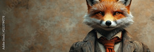 A Dapper Fox in a Vintage Setting