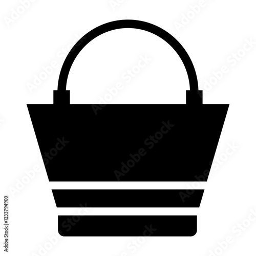 Stylish Barrel Bag Icon – Fashionable Handbag Vector Illustration