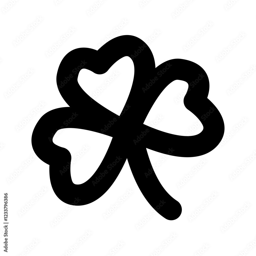 shamrock icon, simple shamrock outline icon shamrock icon, simple shamrock outline icon