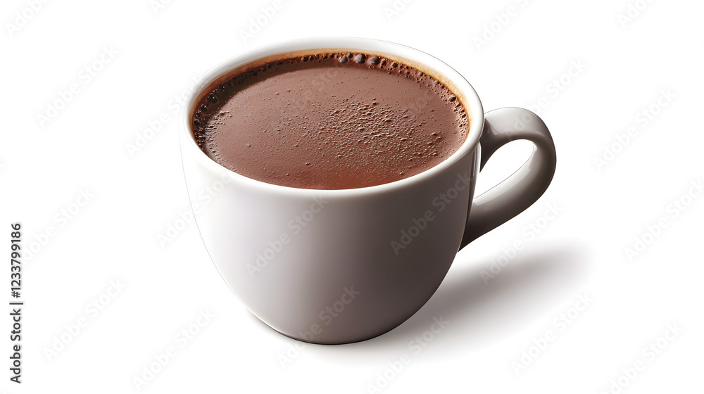 High Resolution Product Shot of French Coffee in White Cup High Resolution Product Shot of French Coffee in White Cup