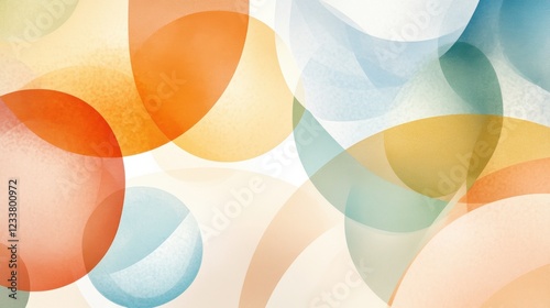 Abstract geometric colorful overlapping shapes art background