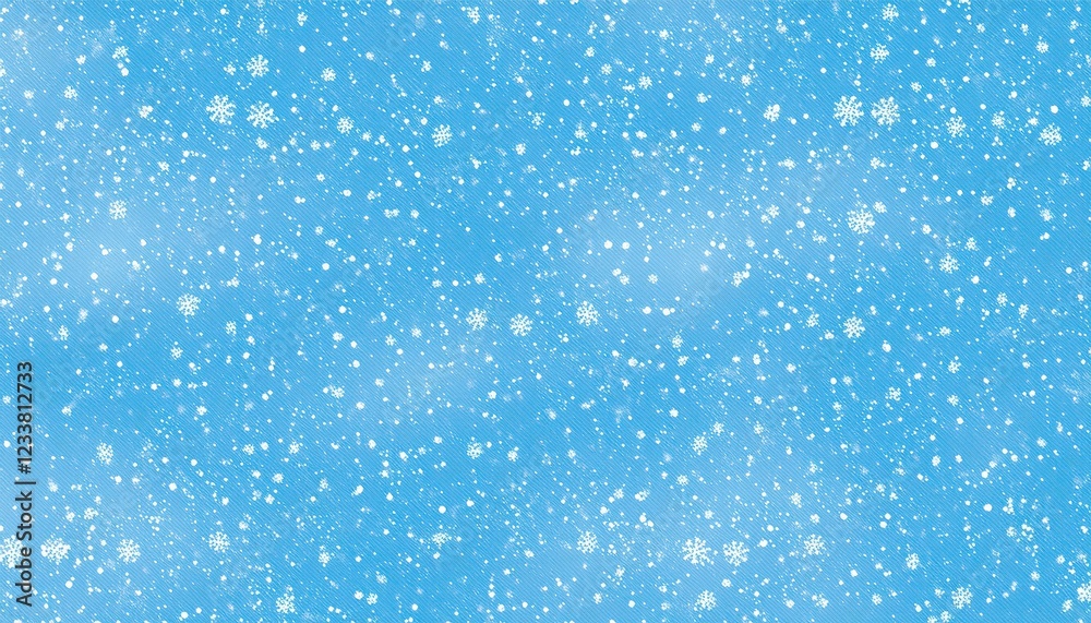Pure White Snowflakes Dancing Against a Vibrant Sky Blue Canvas, Creating a Tranquil Seamless Winter Pattern Perfect for Digital Art, Home Decor, and Design Inspiration. Pure White Snowflakes Dancing Against a Vibrant Sky Blue Canvas, Creating a Tranquil Seamless Winter Pattern Perfect for Digital Art, Home Decor, and Design Inspiration.
