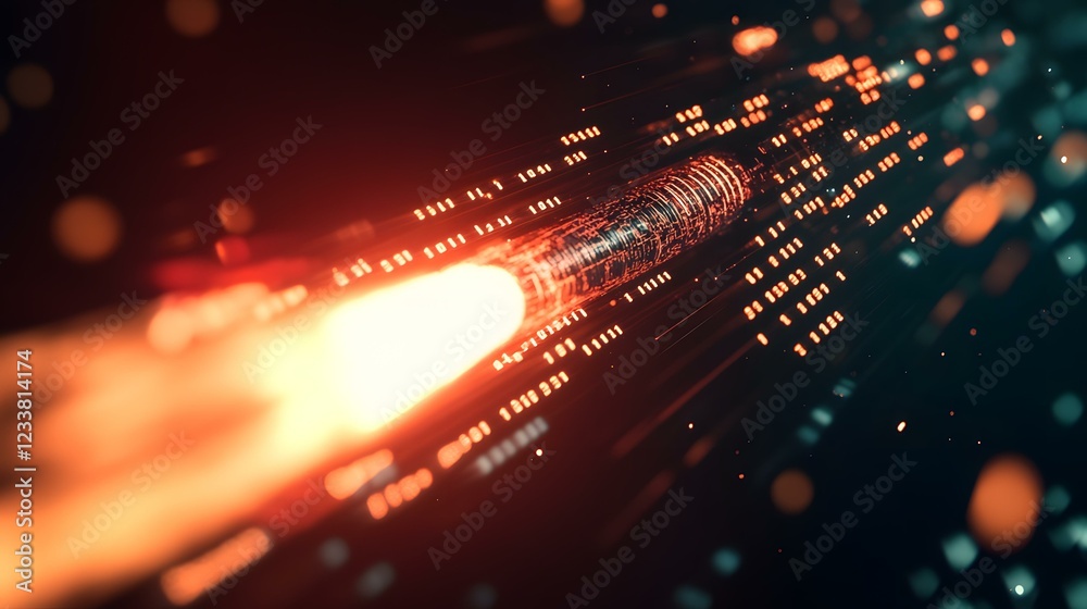 Obraz premium Abstract rocket background, IT